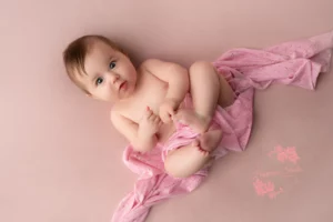 photo anniversaire bébé en studio Lyon